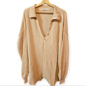 Free People Beach Knit Oversized Picnic Romper